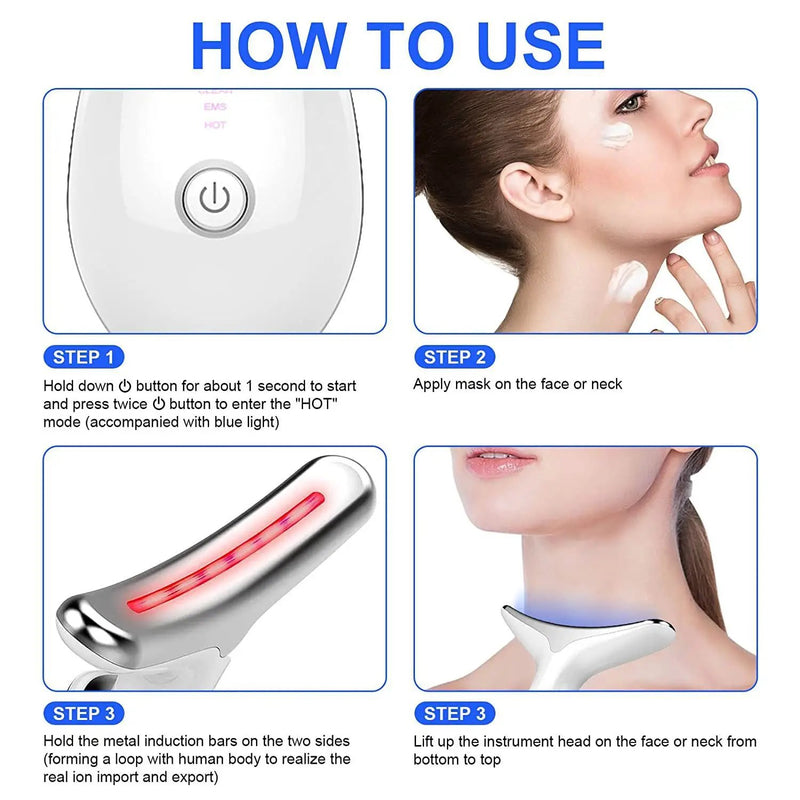 Multifunctional Face and Neck Massager by salelink.co.nz