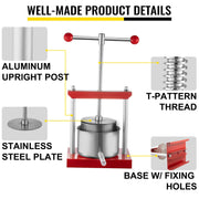 2L Fruit Wine Manual Press by salelink.co.nz