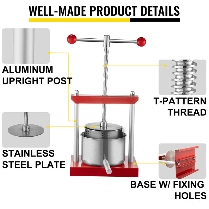 2L Fruit Wine Manual Press by salelink.co.nz