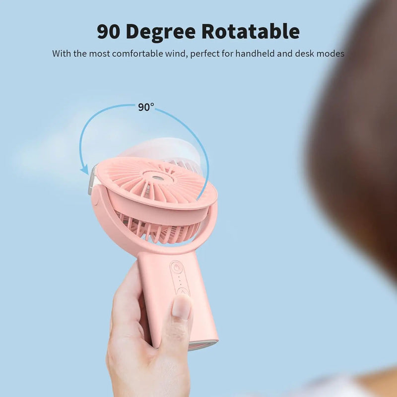 Portable Misting Fan Handheld Fan by salelink.co.nz