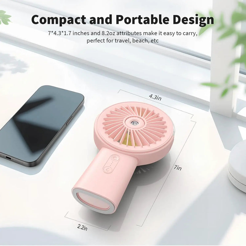 Portable Misting Fan Handheld Fan by salelink.co.nz