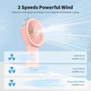 Portable Misting Fan Handheld Fan by salelink.co.nz