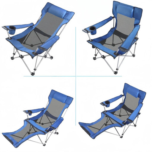 Reclining Camping Chair with Footrest by salelink.co.nz