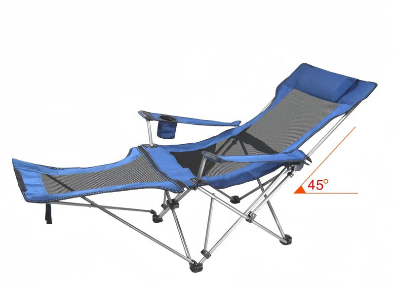 Reclining Camping Chair with Footrest by salelink.co.nz