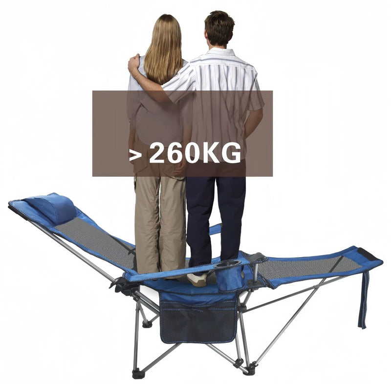 Reclining Camping Chair with Footrest by salelink.co.nz