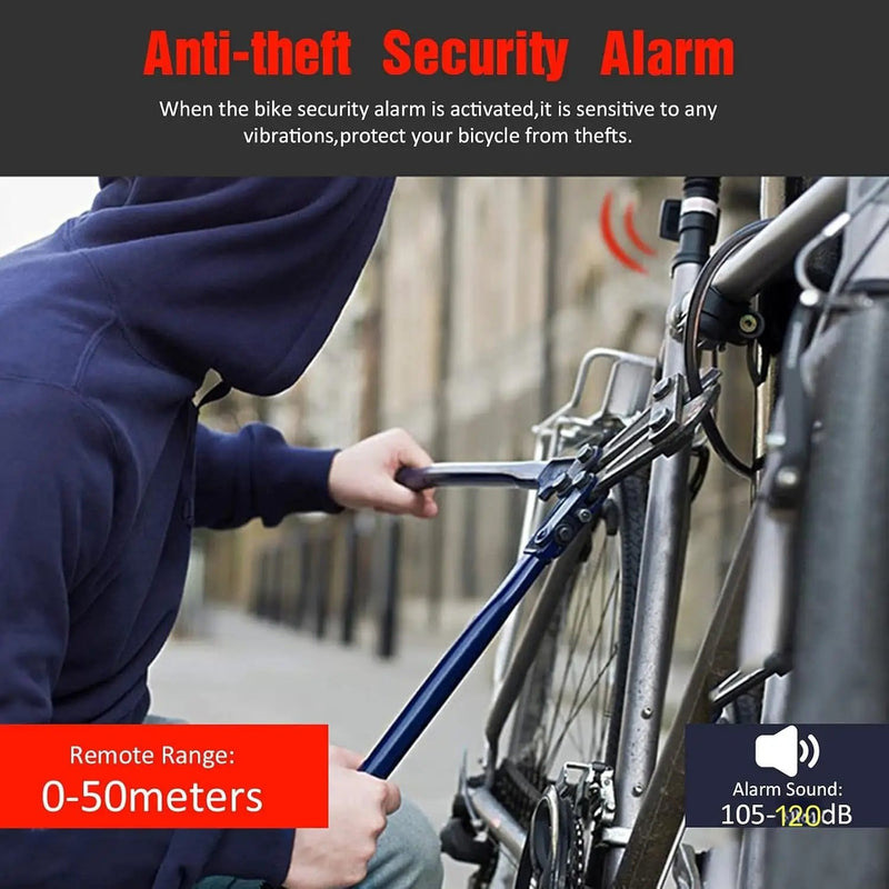 Bike Anti-theft Alarm And Rear Light by salelink.co.nz