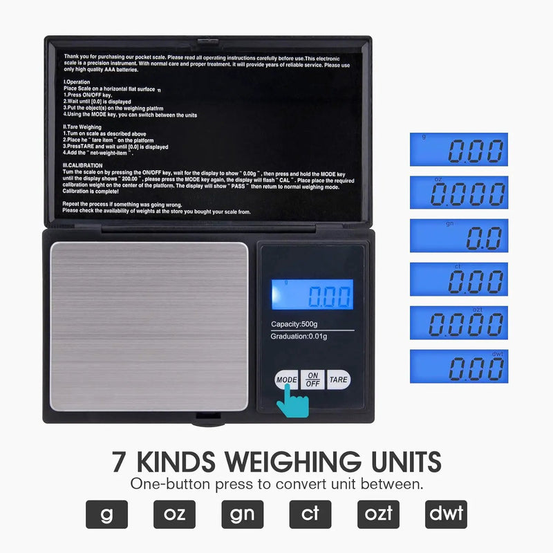Digital Pocket Scale 500g/0.1g by salelink.co.nz