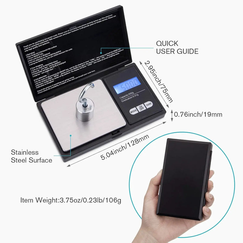 Digital Pocket Scale 500g/0.1g by salelink.co.nz