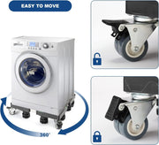 Movable Washing Machine Stand Adjustable Refrigerator Wheels Washer Dryer Base by salelink.co.nz