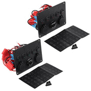 5-Gang Multi-Functional Rocker Switch Panel With Dual USB Charger by salelink.co.nz