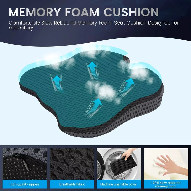 Universal Car Office Memory Foam Seat Cushion by salelink.co.nz