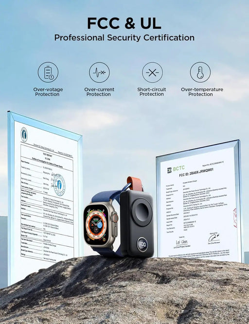 JOYROOM 2000mAh Wireless Charger For Apple Watch Black by salelink.co.nz
