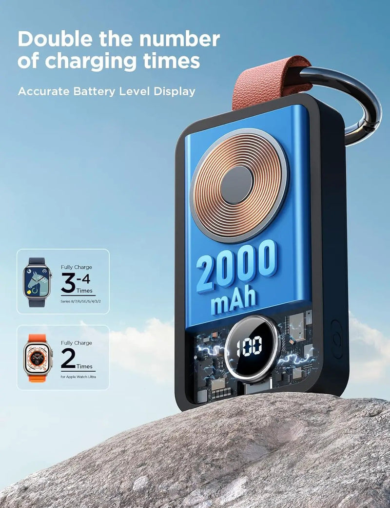 JOYROOM 2000mAh Wireless Charger For Apple Watch Black by salelink.co.nz