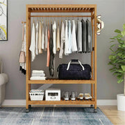 Wooden Coat Rack on Wheels 80cm by salelink.co.nz