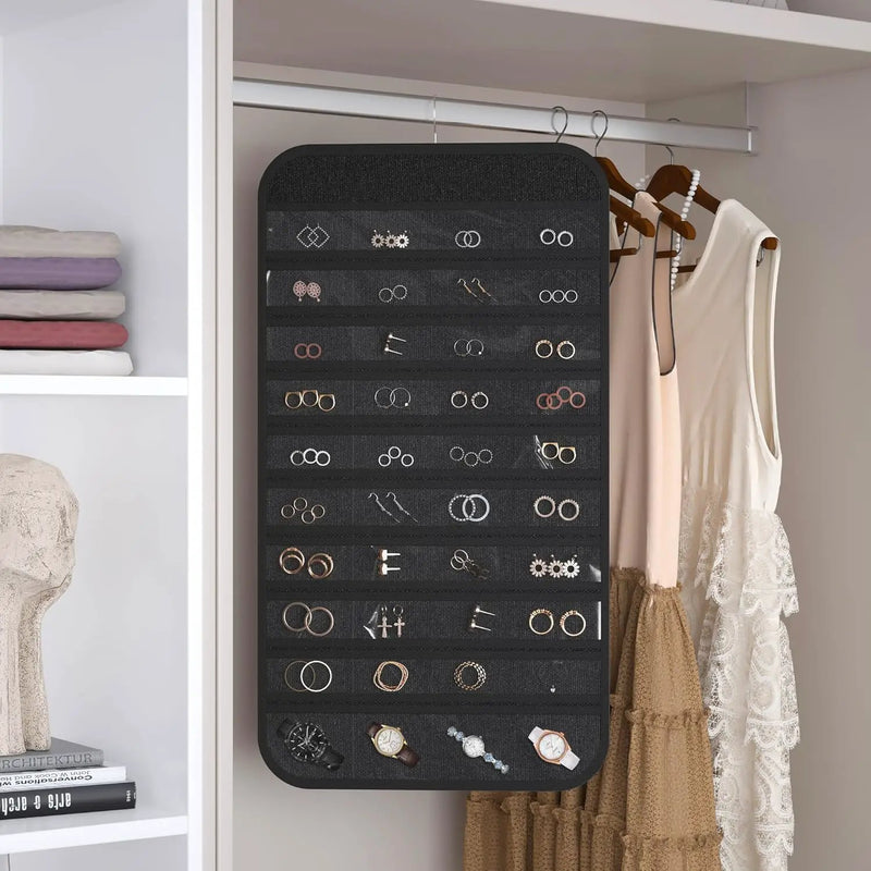 Hanging Jewelry Organizer Black by salelink.co.nz
