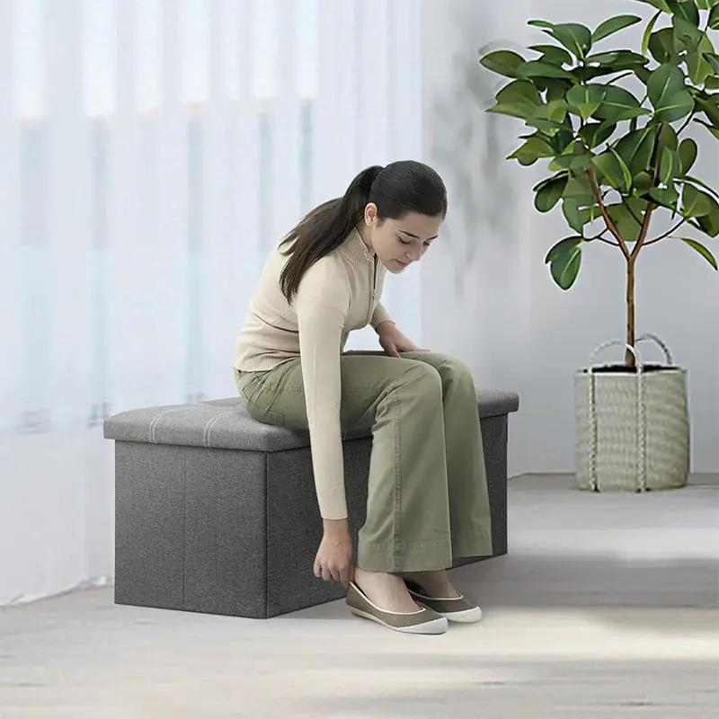 Storage Ottoman Bench 76*38*38CM by salelink.co.nz