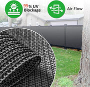 180GSM Privacy Fence Screen Black-1Mx5M by salelink.co.nz