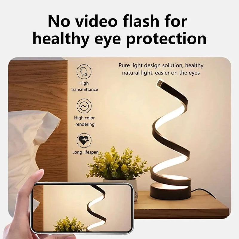 Spiral LED Table Lamp by salelink.co.nz