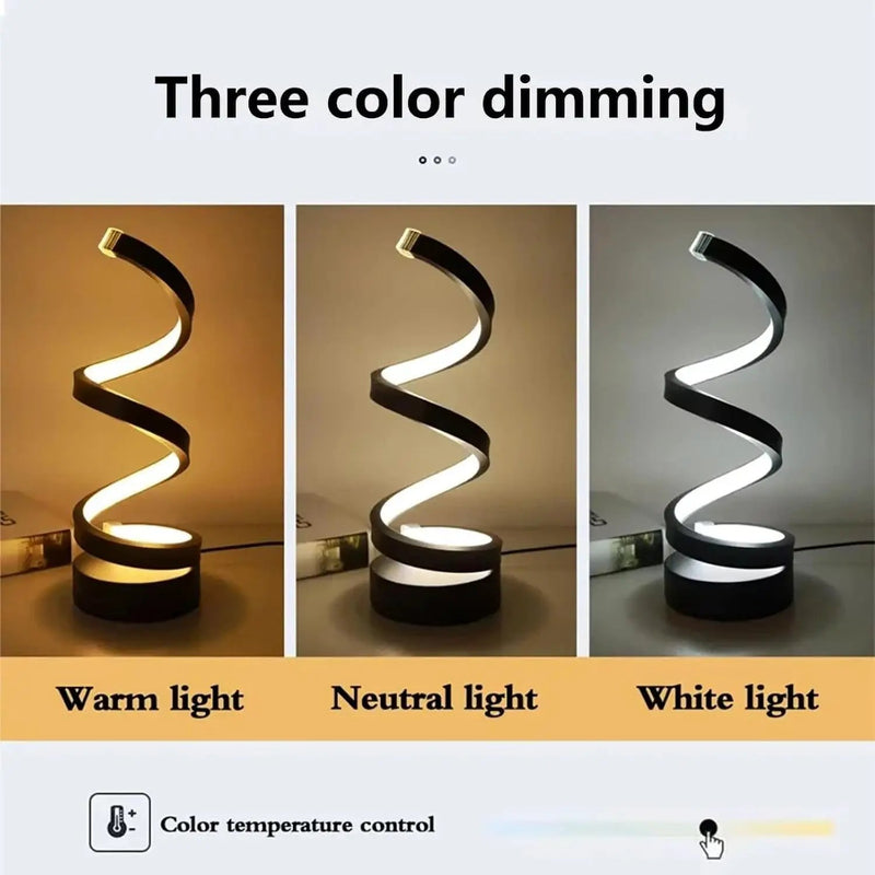 Spiral LED Table Lamp by salelink.co.nz
