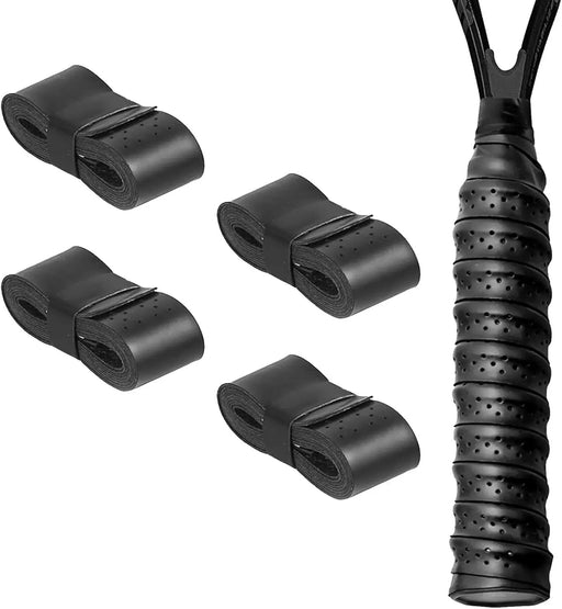 4Pcs Tennis Racket Grip Tapes black by salelink.co.nz