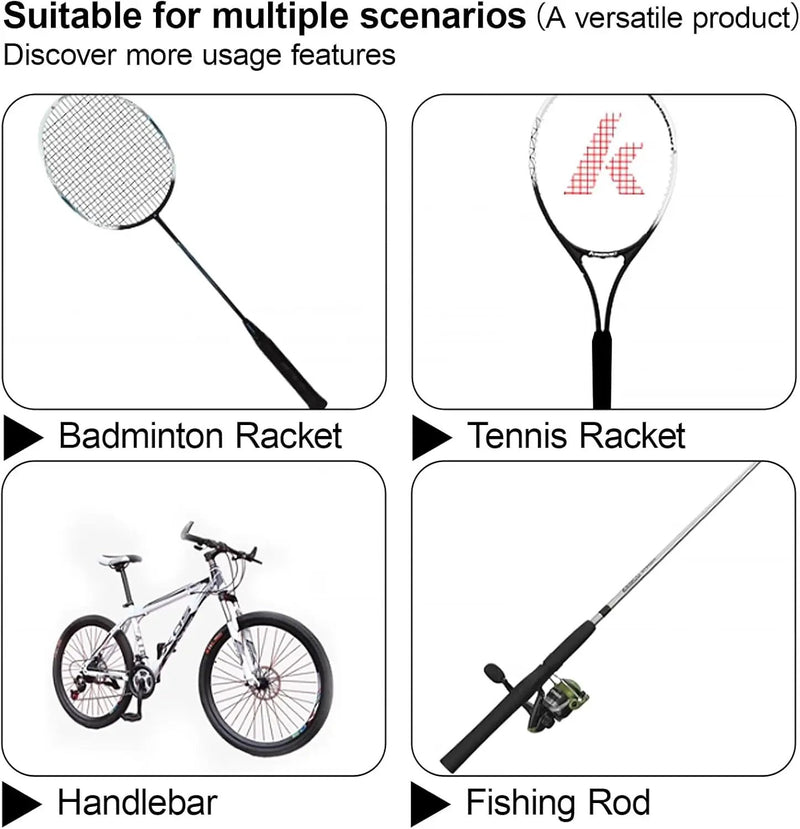 4Pcs Tennis Racket Grip Tapes black by salelink.co.nz