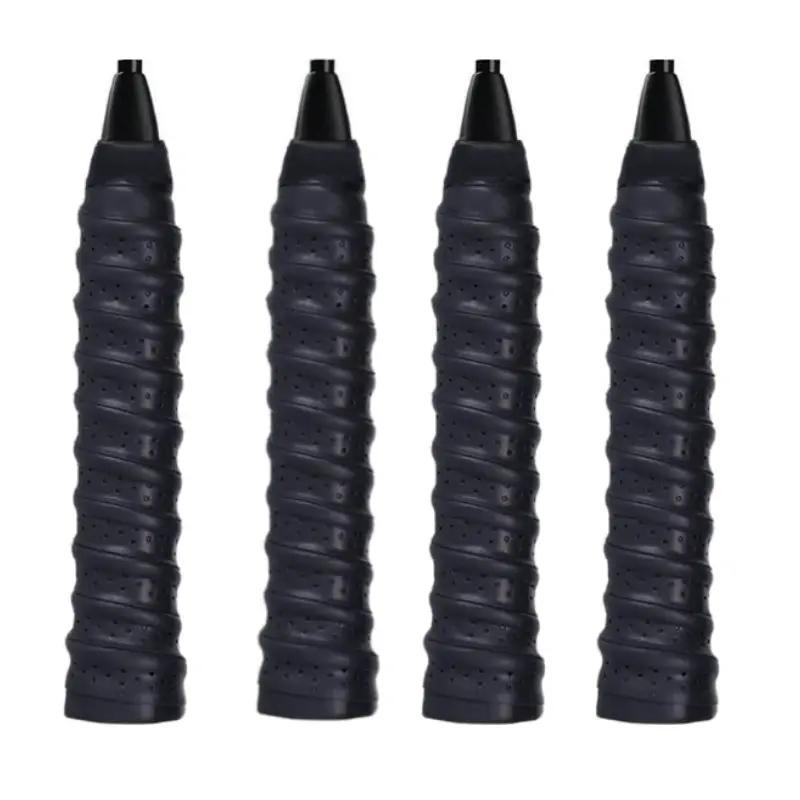 4Pcs Tennis Racket Grip Tapes black by salelink.co.nz