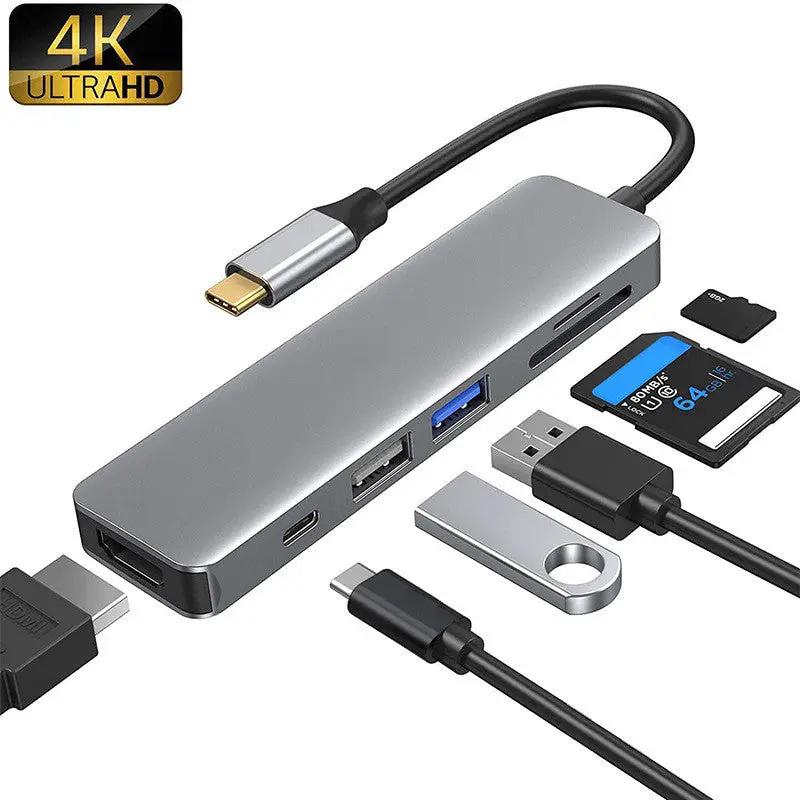6 in 1 USB C Hub by salelink.co.nz