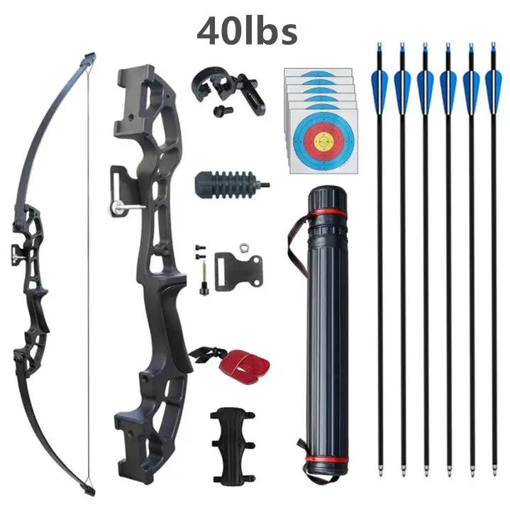 Archery Bow and Arrows Set 40lbs black by salelink.co.nz