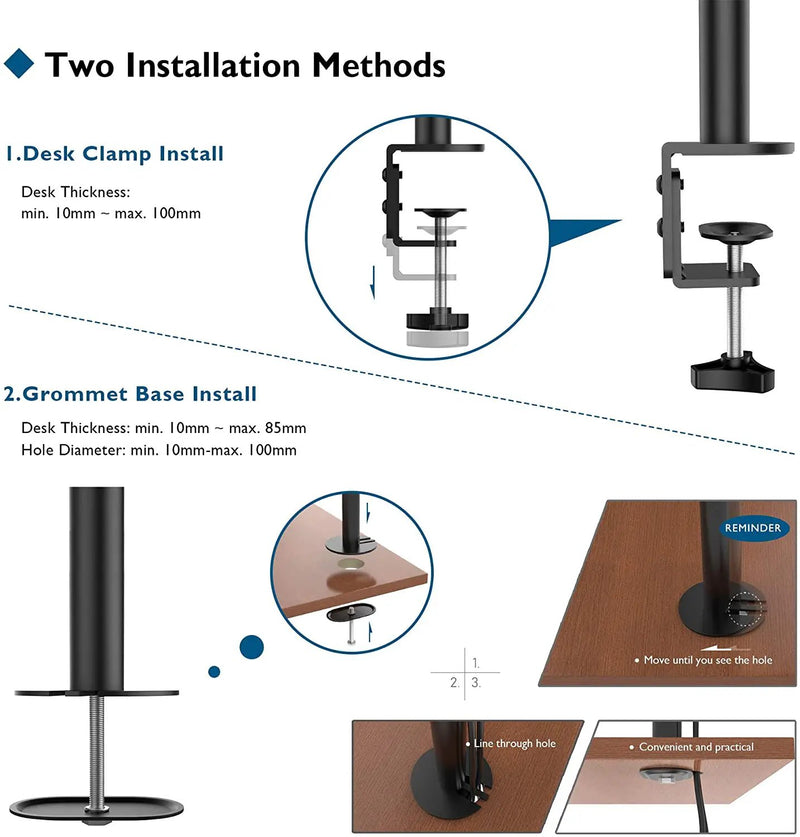 Monitor Arm Mount with Laptop Tray by salelink.co.nz
