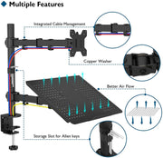 Monitor Arm Mount with Laptop Tray by salelink.co.nz