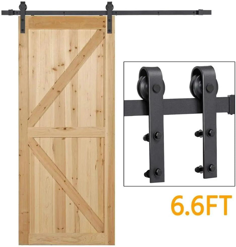 2M Sliding Barn Door Hardware Kit by salelink.co.nz