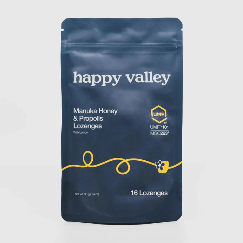UMF 10+ Manuka Honey & Propolis Lemon Lozenges by Happy Valley Honey