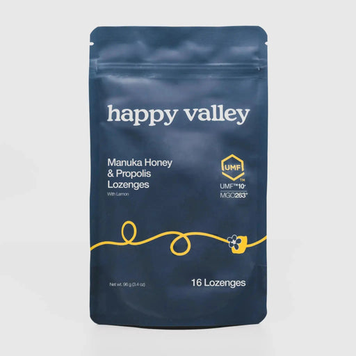 UMF 10+ Manuka Honey & Propolis Lemon Lozenges by Happy Valley Honey
