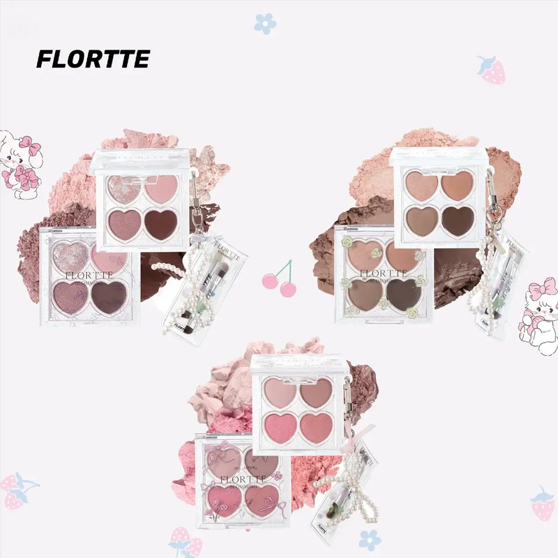 FLORTTE Blooming Love 4-Colour Eyeshadow Palette by Poppy Gifts