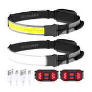 g8buynz g8buynz 2-Pack Headlamp Rechargeable Head Lamp Head Light Wide Beam Led with Red Light 2-Pack Headlamp Rechargeable Head Lamp Head Light Wide Beam Led with Red Light