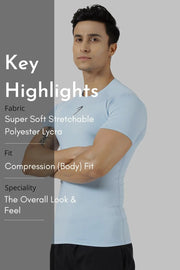 Compression T-shirt Glacial Blue by Fuaark Nz