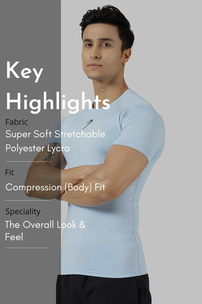 Compression T-shirt Glacial Blue by Fuaark Nz