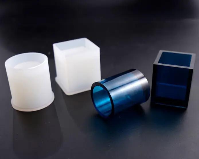 DIY Plant Pot mould, Cube and Cylinder Resin Planter moulds, Square Silicone moulds, DIY Flower Pot moulds, Pen Holder moulds by Resin Art NZ
