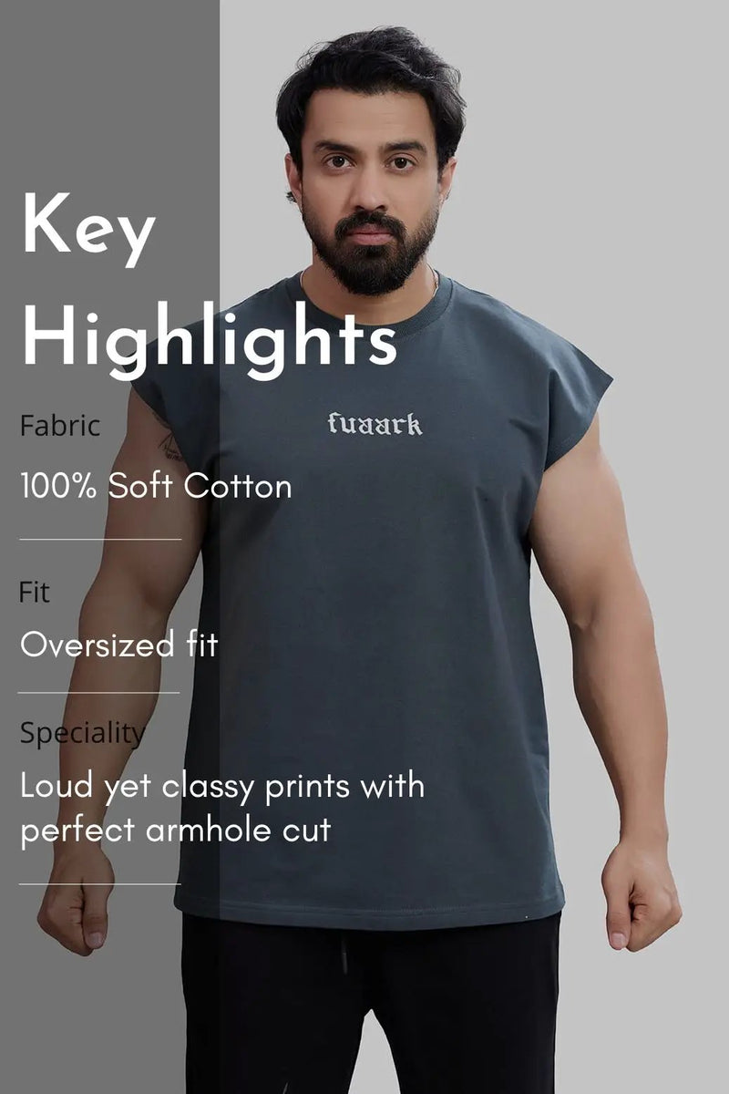 Blackout Capsleeves Tank Dark Grey by Fuaark Nz