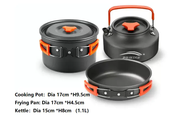 Outdoor Cookware Set - Camping Cookware Ideal for 3-4 people BY3019 by ECOTREK