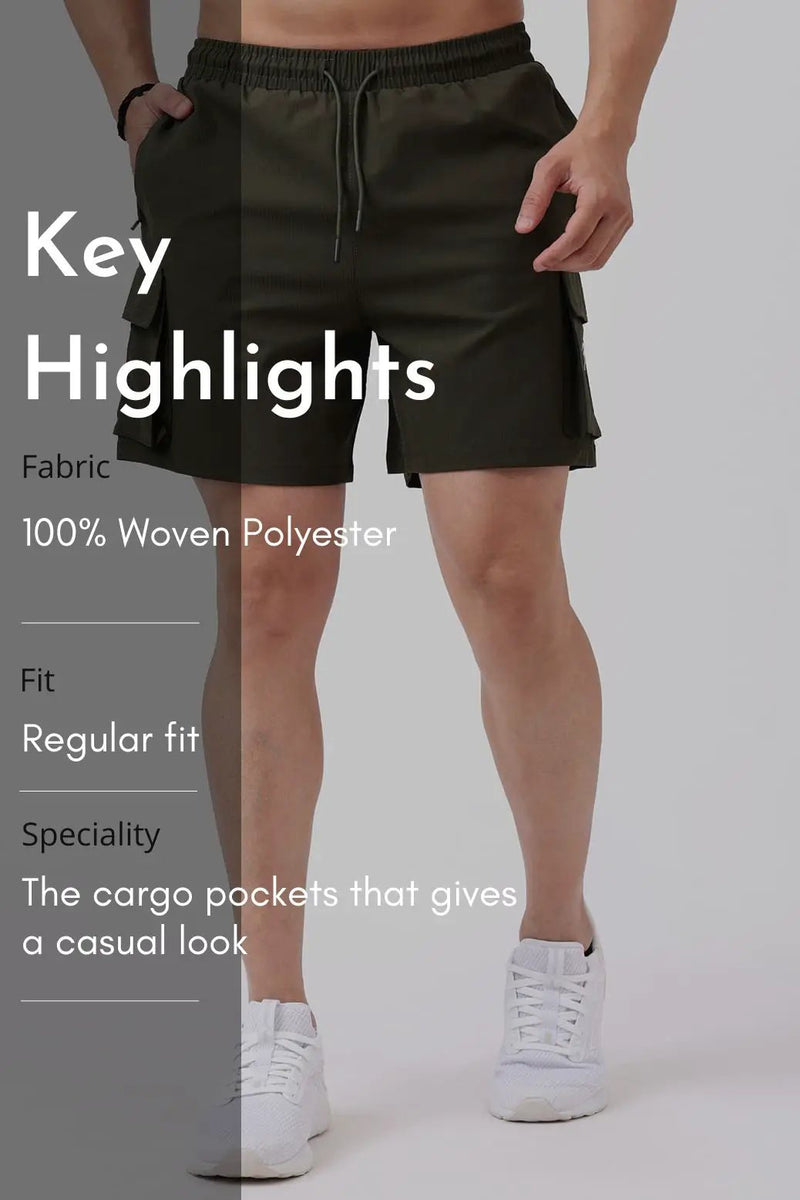 Delta Cargo Shorts Army Green by Fuaark Nz
