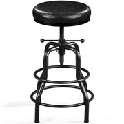 Vintage Industrial Bar Stool Rustic Swivel Bar Stool by Yaheetech