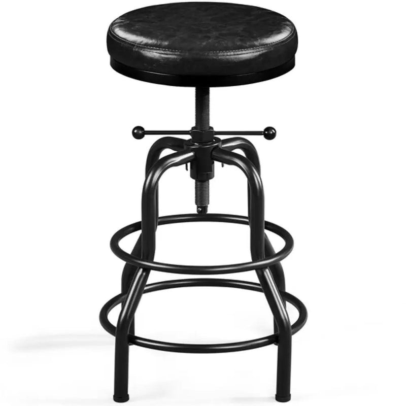 Vintage Industrial Bar Stool Rustic Swivel Bar Stool by Yaheetech
