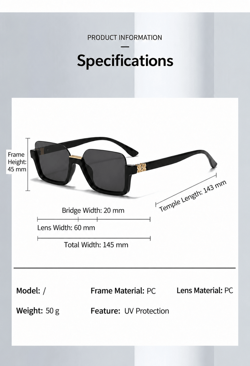ECOTREK Sunglasses ECOTREK Women’s Semi-Rimless Sunglasses – Geometric Frame, UV400 HD11-11 ECOTREK Women’s Semi-Rimless Sunglasses – Geometric Frame, UV400 HD11-11