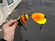 Orange - Mirror Lens HD Polarized Lens Sunglasses Anti-Blue Ray Hydrophobic by dealonline.co.nz