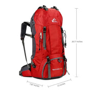 Mead's Supply & Equipment Outfitters limited Backpacks & Hiking Bags 60L Hiking Backpack with Rain Cover — Lightweight Nylon Trekking Pack 60L Hiking Backpack with Rain Cover — Lightweight Nylon Trekking Pack