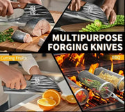 1pc Hand Forged Bone Cutter Kitchen Knife - Sharp Lightweight Dual-Use Slicer For Women - High-Carbon Stainless Steel, Ergonomic Handle, Easy To Clean, And Durable - Asshown by China Dropship