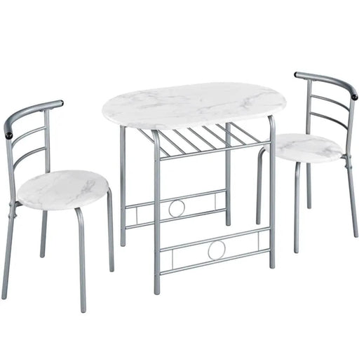 Yaheetech Modern Dining Set 1X Table + 2 Chairs Modern Dining Set 1X Table + 2 Chairs