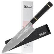 Qulajoy Chef Knife 8 Inch - Hand Forged Swedish Sandvik Steel Gyuto Cooking Knife - Professional Japanese Kitchen Knife - Classic Octagonal Handle - Chef by China Dropship