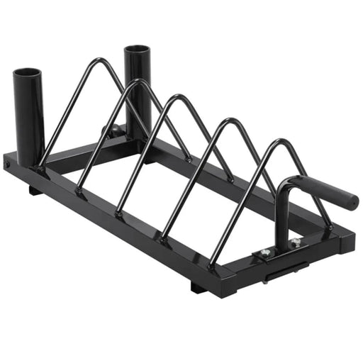Horizontal Bumper Plate Rack Strength Fitness Rack Plate Holder by Yaheetech